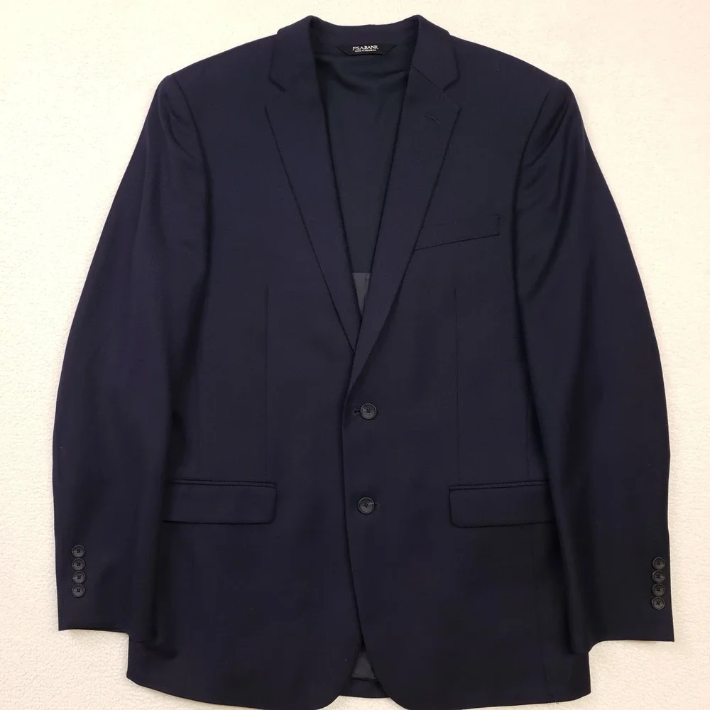 Jos. A. Bank Traveler Travel Tech Blazer Mens 42 Long Navy Blue Slim Fit Wool